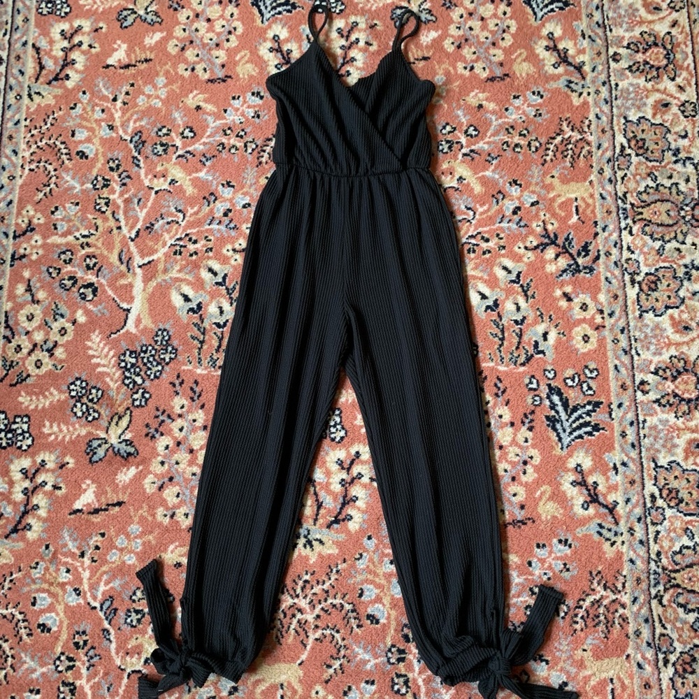 Rolls Coster Black V-Neck Jumpsuit Size S